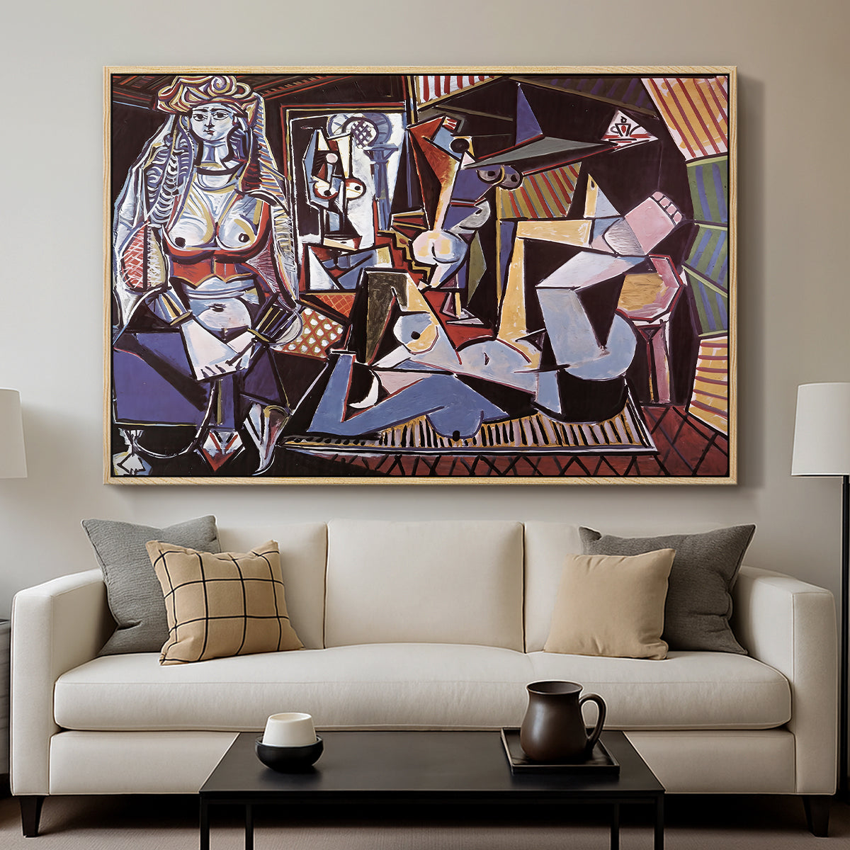 Women of Algiers (Version O), 1955 - Floater Framed Canvas Print