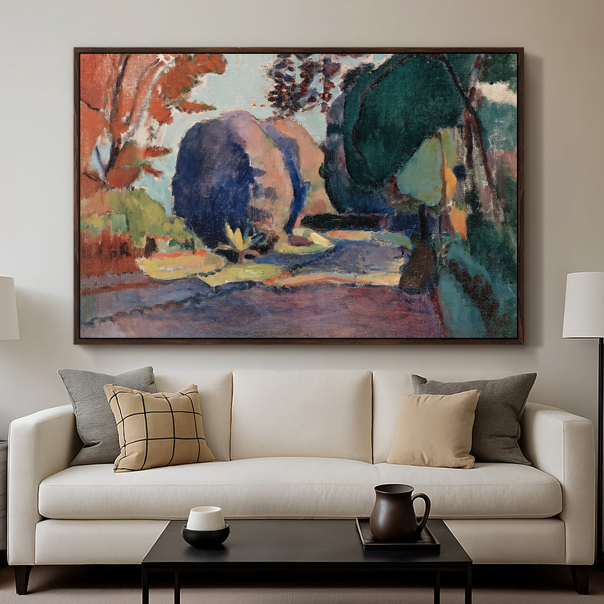 The Luxembourg Gardens, 1901 - Floater Framed Canvas Print