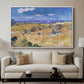 Wheat Field with Reaper, Auvers, 1888 - Floater Framed Canvas Print