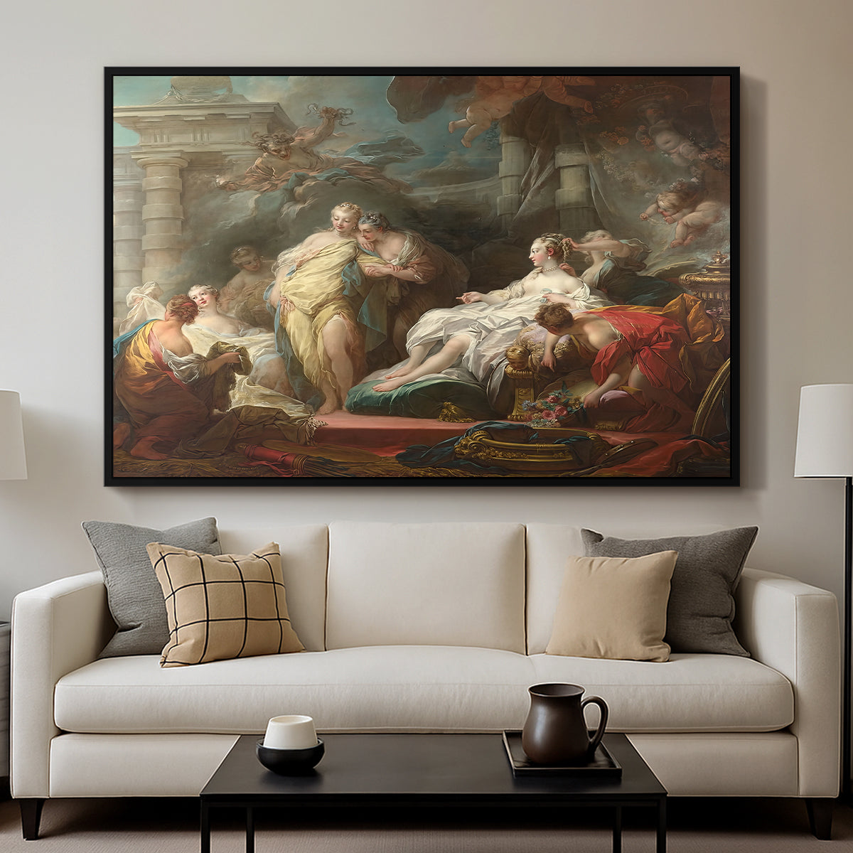 Psyche Showing Her Sisters Her Gifts from Cupid, 1753 - Floater Framed Canvas Print