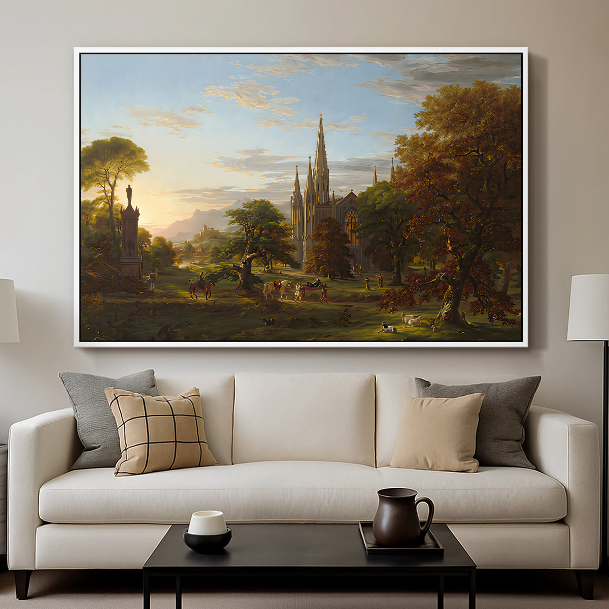 The Return, 1837 - Floater Framed Canvas Print