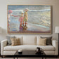 The Three Sisters on the Beach, 1908 - Floater Framed Canvas Print