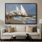 The Beach at Valencia, 1908 - Floater Framed Canvas Print