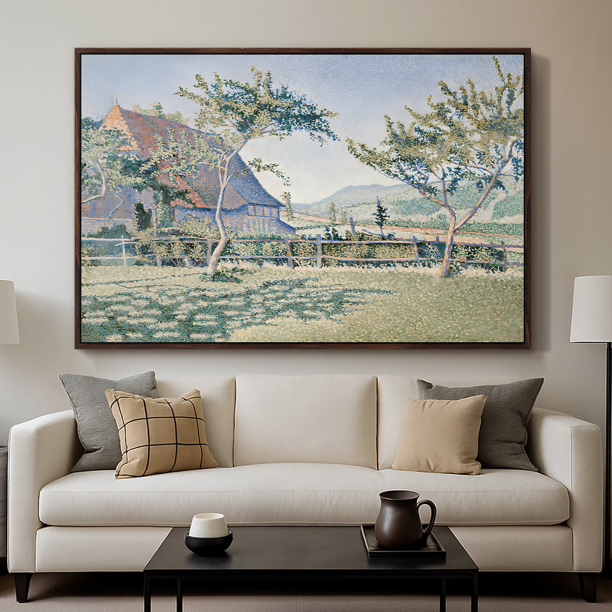 Comblat-le-Château, the Meadow, Opus 161, 1887 - Floater Framed Canvas Print