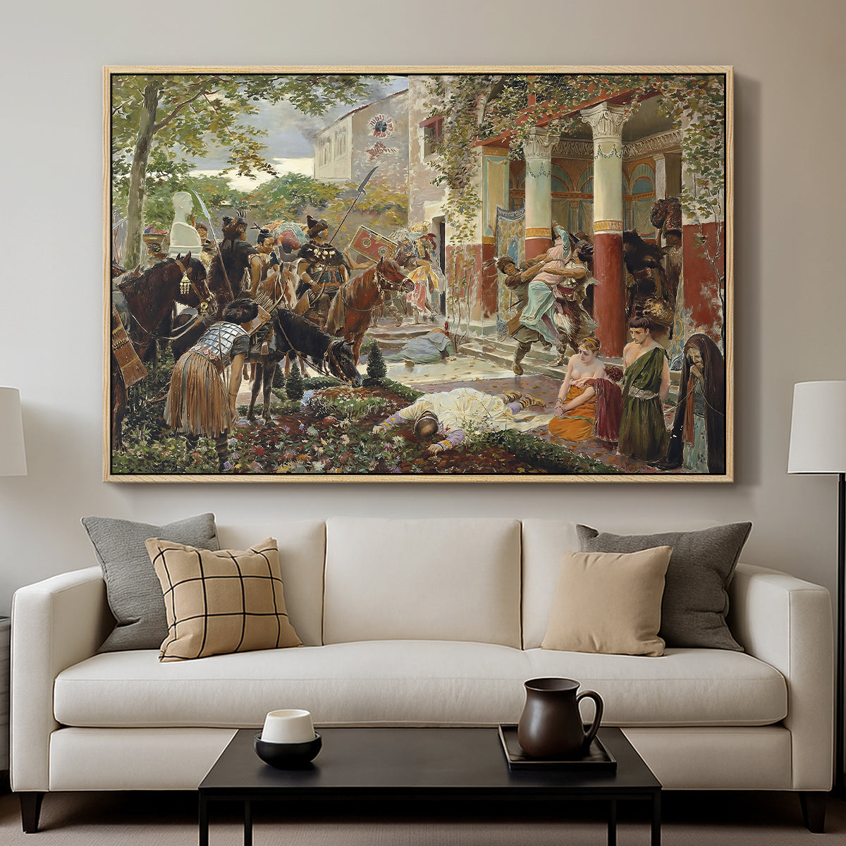 Onslaught of the Tartars, c. 1938 - Floater Framed Canvas Print