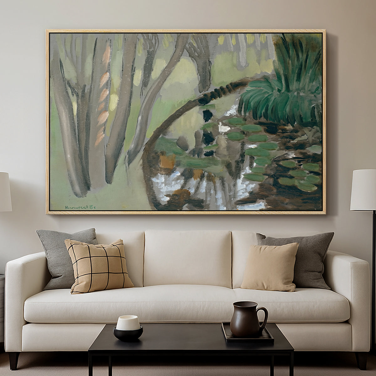 The Stream, Maintenon, 1918 - Floater Framed Canvas Print