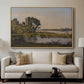 Landscape with a River, 1892 - Floater Framed Canvas Print
