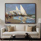 The Beach at Valencia, 1908 - Floater Framed Canvas Print