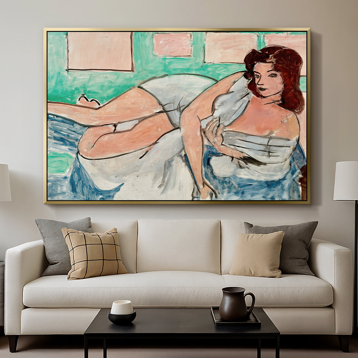 Nude in a Bathrobe (Nu au peignoir), 1941 - Floater Framed Canvas Print