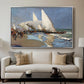 The Beach at Valencia, 1908 - Floater Framed Canvas Print
