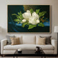 Giant Magnolias on a Blue Velvet Cloth, c. 1890 - Floater Framed Canvas Print