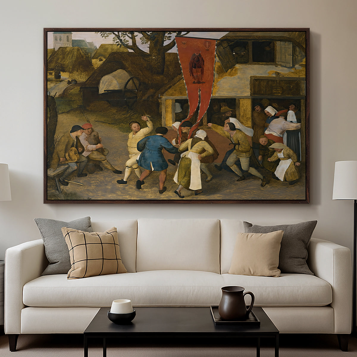 A Village Fair, c. 1567-1569 - Floater Framed Canvas Print