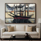 Two Boats Side by Side, Port of Marseilles, c. 1916 - Floater Framed Canvas Print