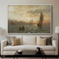 View from the Oslofjord, 1866 - Floater Framed Canvas Print