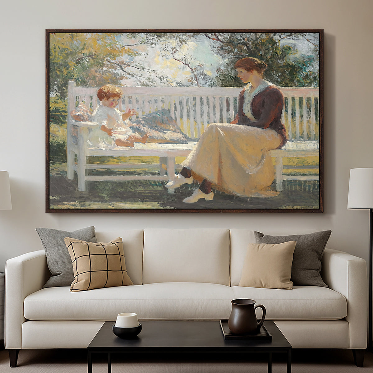 Eleanor and Benny, 1916 - Floater Framed Canvas Print