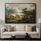 Young Peasant Couple Resting in the Field, 1829 - Floater Framed Canvas Print