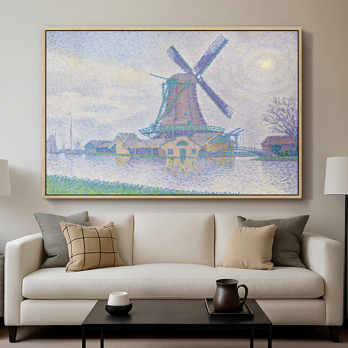 Mill of Edam (Moulin d'Edam), 1896 - Floater Framed Canvas Print