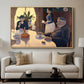 The Dining Room (Breakfast), 1886-1887 - Floater Framed Canvas Print