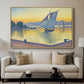 The Port at Sunset, Opus 236, Saint Tropez, 1892 - Floater Framed Canvas Print