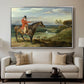 John Levett Hunting at Wychnor, Staffordshire, 1818 - Floater Framed Canvas Print