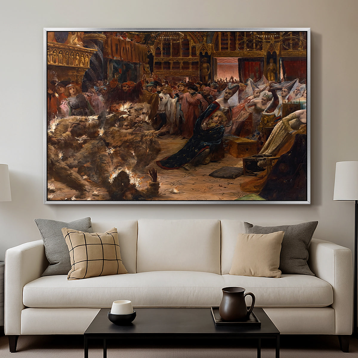 Ball of the Burning Men, 1889 - Floater Framed Canvas Print