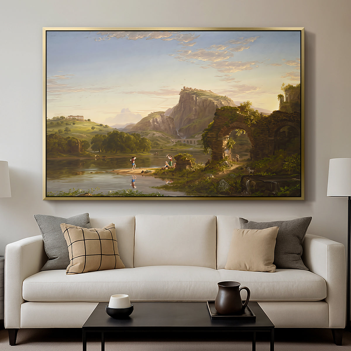 L'Allegro, 1845 - Floater Framed Canvas Print