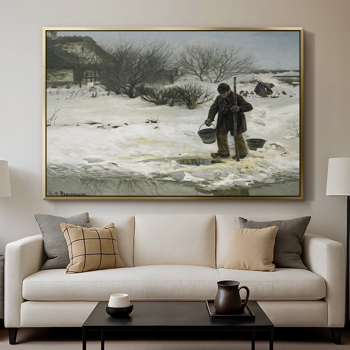Tøsne, 1895 - Floater Framed Canvas Print