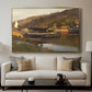 Landingsbrygge Husvik, Drøbak, 1875 - Floater Framed Canvas Print