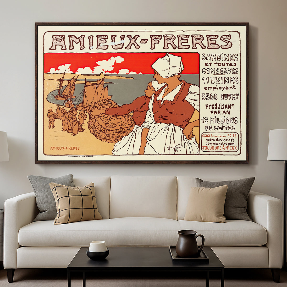 Amieux-Frères (Advertising Poster), 1899 - Floater Framed Canvas Print