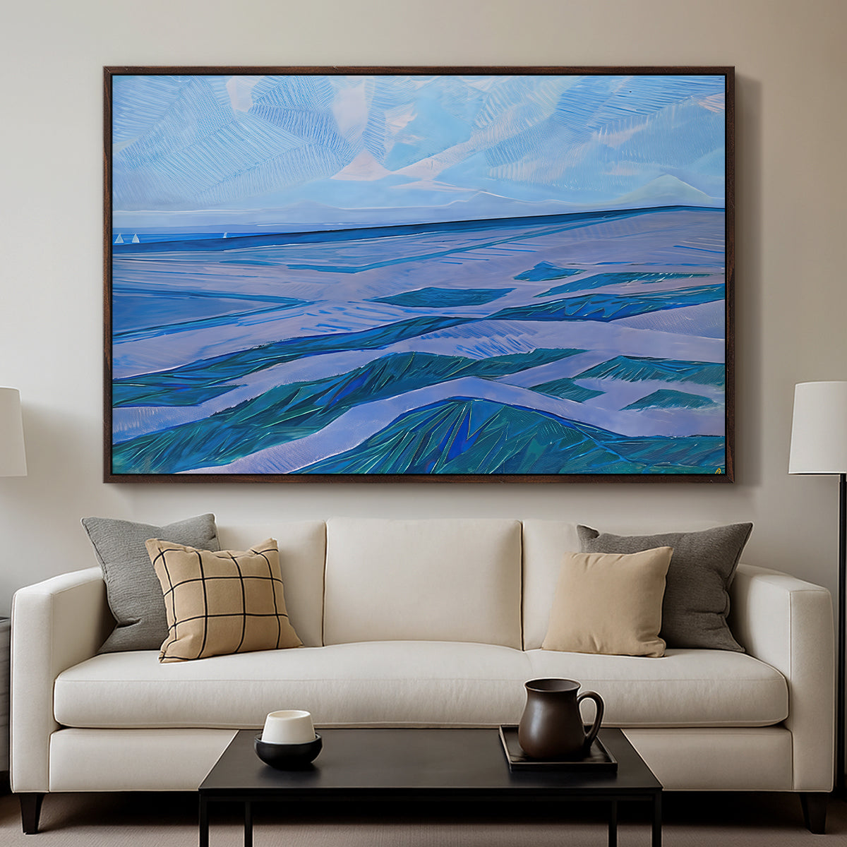 Dune Landscape, 1911 - Floater Framed Canvas Print