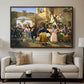 Romans Gathered for Merriment at an Osteria, 1839 - Floater Framed Canvas Print