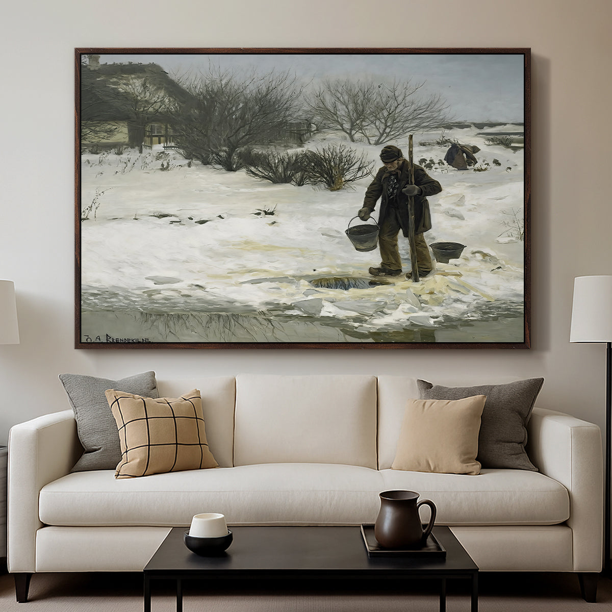 Tøsne, 1895 - Floater Framed Canvas Print