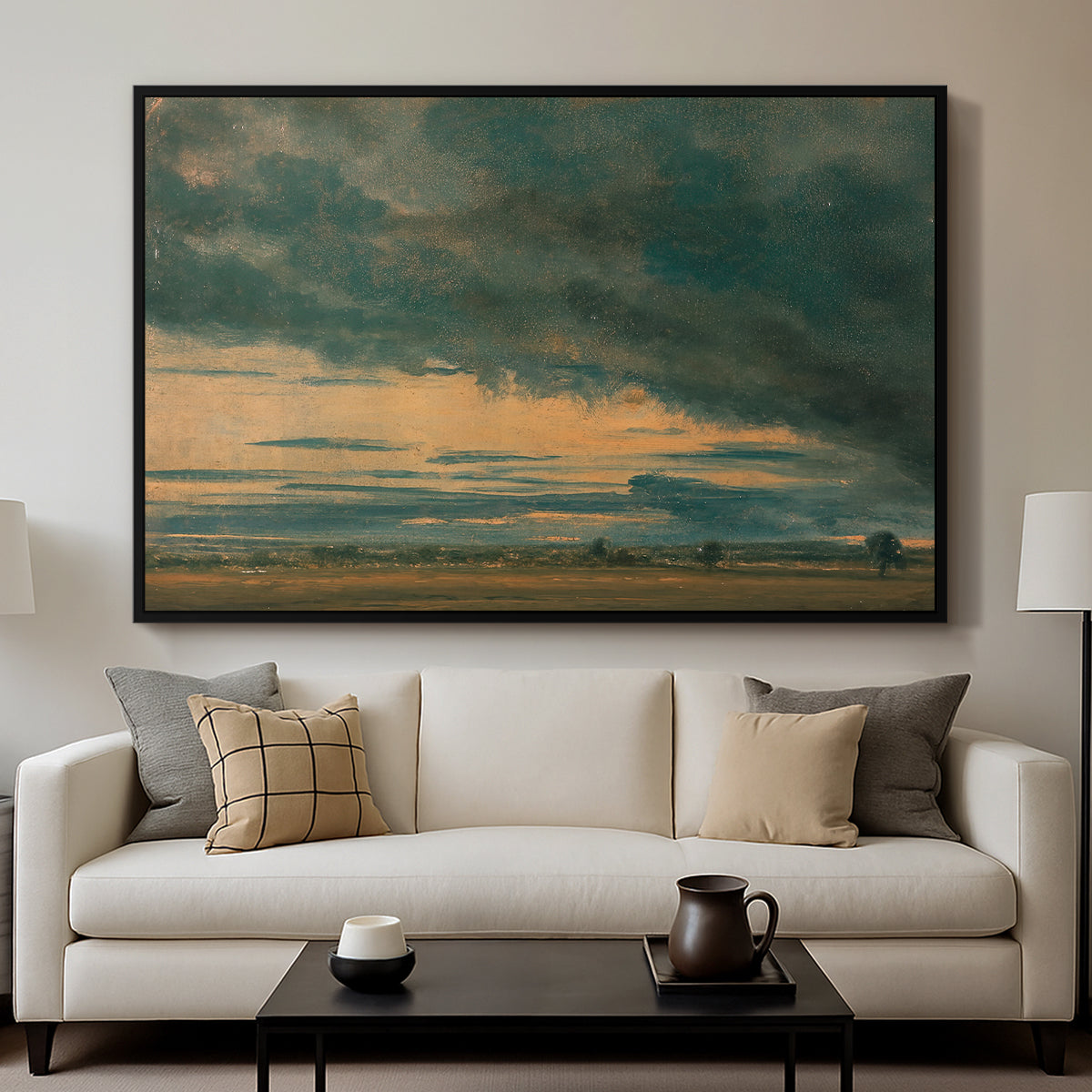 Cloud Study, c. 1821 - Floater Framed Canvas Print