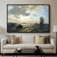 Fresh Breeze on the Norwegian Coast, 1876 - Floater Framed Canvas Print