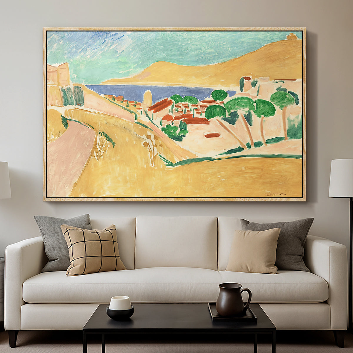 Collioure in August, c. 1911 - Floater Framed Canvas Print