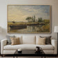 Barge below Flatford Lock, c. 1810 - Floater Framed Canvas Print