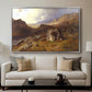 Lledr Valley in Wales, 1864 - Floater Framed Canvas Print