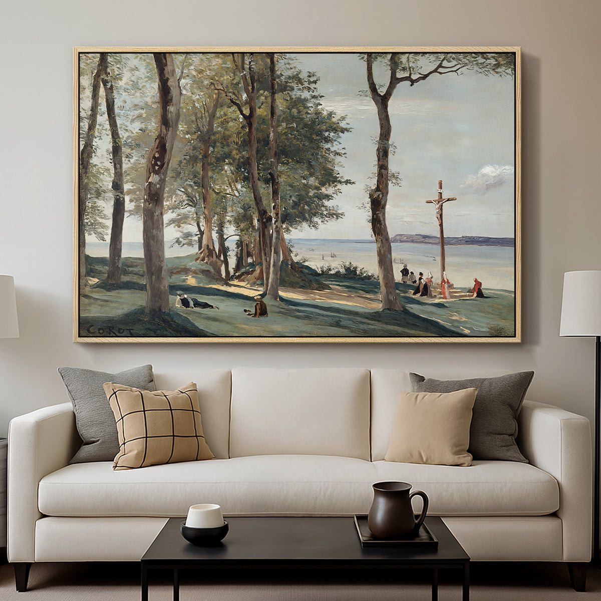 A Calvary on the Cote de Grace, c. 1829 - Floater Framed Canvas Print