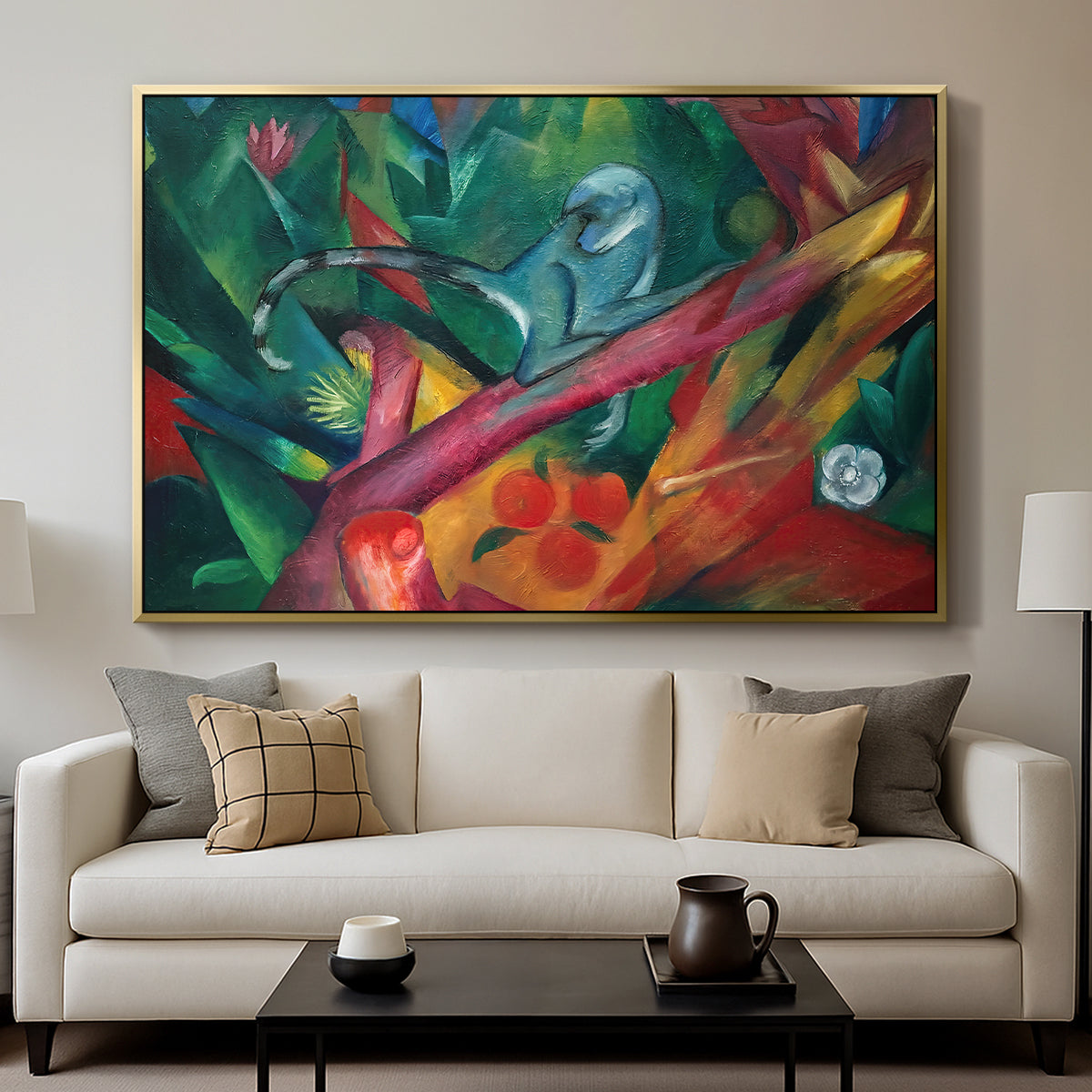 The Monkey, 1912 - Floater Framed Canvas Print