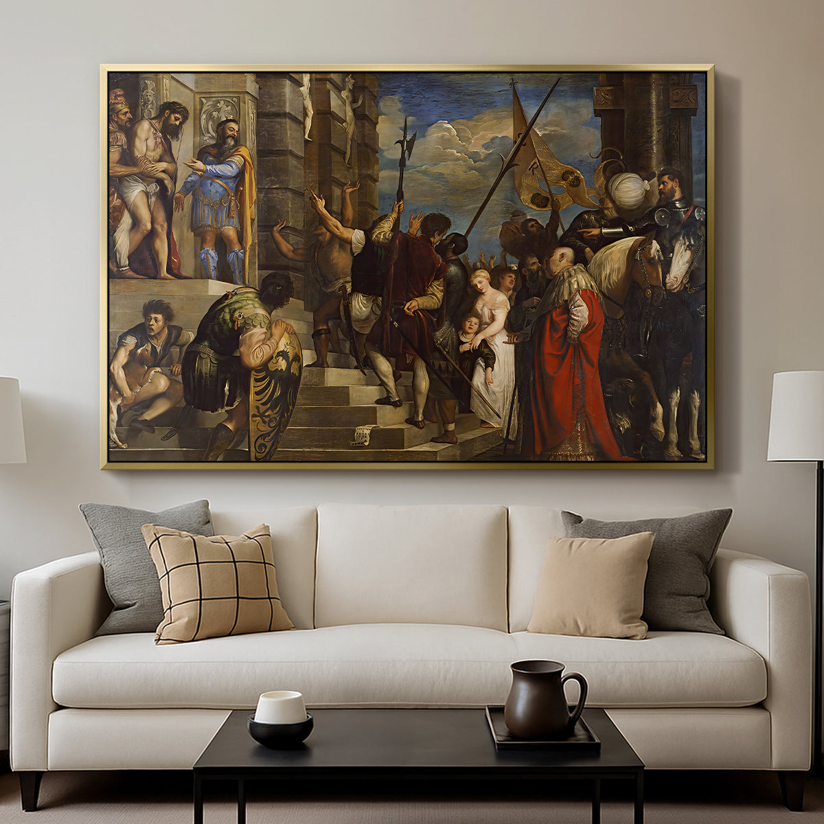 Ecce Homo, c. 1543 - Floater Framed Canvas Print