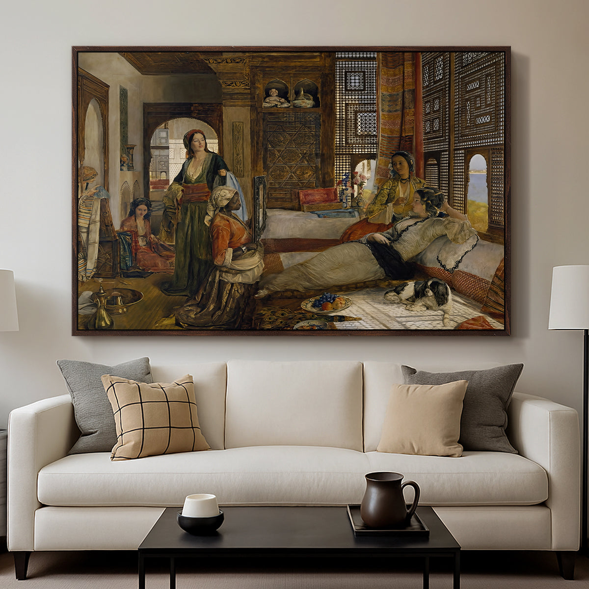 The Harem, 1876 - Floater Framed Canvas Print