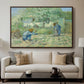 First Steps after Millet, 1890 - Floater Framed Canvas Print