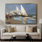 The Beach at Valencia, 1908 - Floater Framed Canvas Print
