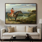 John Levett Hunting at Wychnor, Staffordshire, 1818 - Floater Framed Canvas Print