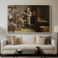 The Plate Printer, 1875 - Floater Framed Canvas Print