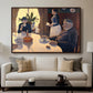 The Dining Room (Breakfast), 1886-1887 - Floater Framed Canvas Print