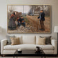 People by a Road, 1893 - Floater Framed Canvas Print