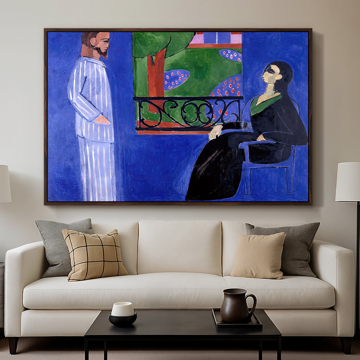 The Conversation, c. 1908-1912 - Floater Framed Canvas Print