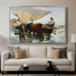 The Return from Fishing: Hauling the Boat, 1894 - Floater Framed Canvas Print