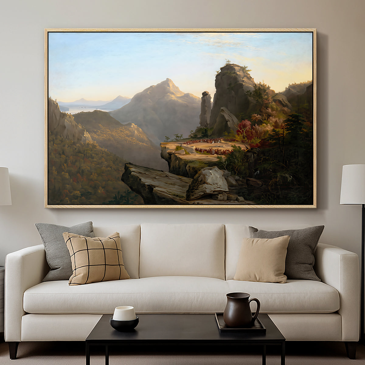 Scene from “The Last of the Mohicans”, 1827 - Floater Framed Canvas Print